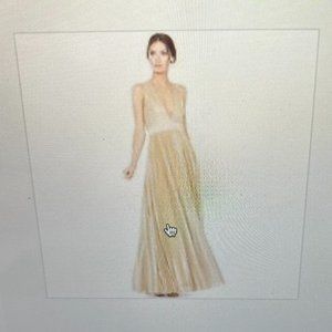 Alice & Oliva Gold pleated dress size 4